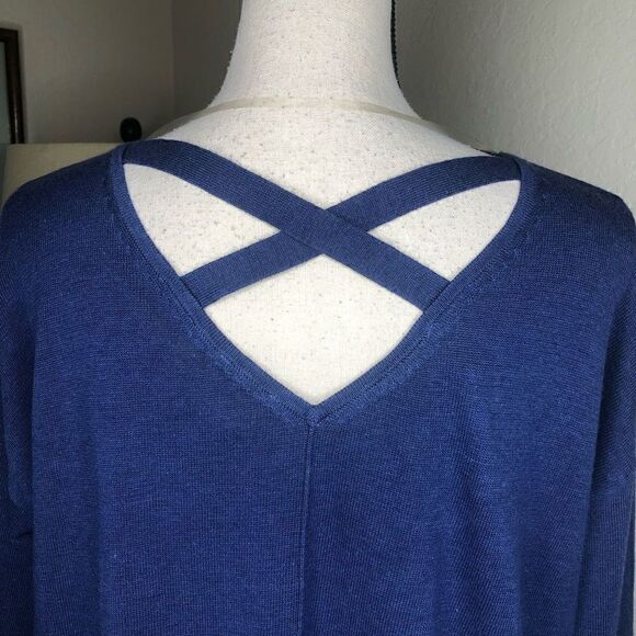 Chico’s High Low Crisscross Back Sweater size 12 - Picture 5 of 13